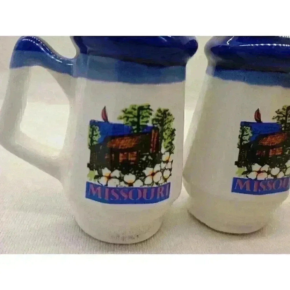 VintageMissouri Souvenir Salt and Pepper Shakers Cabin Floral Collectable Decor